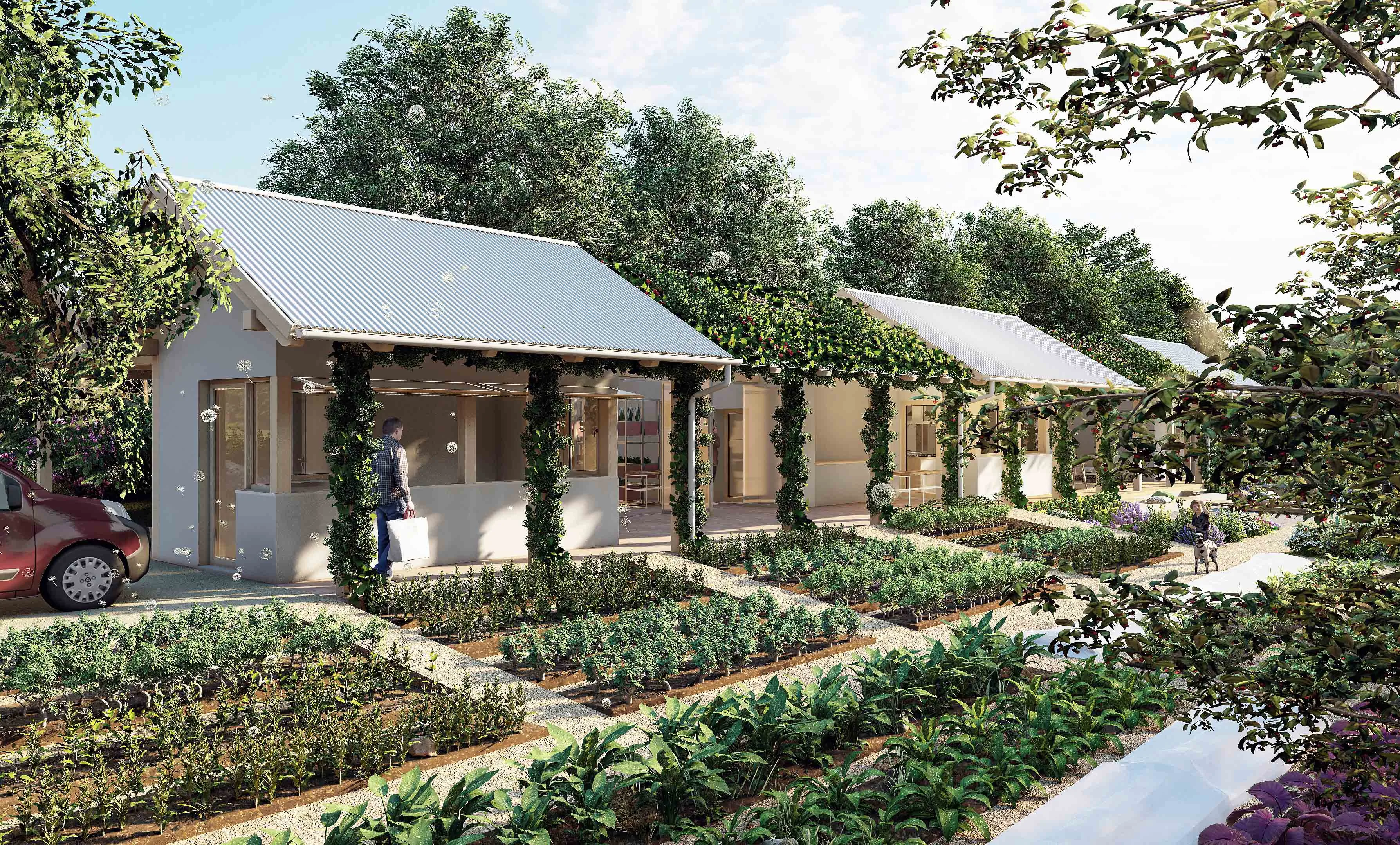 Mrvica render: utility building